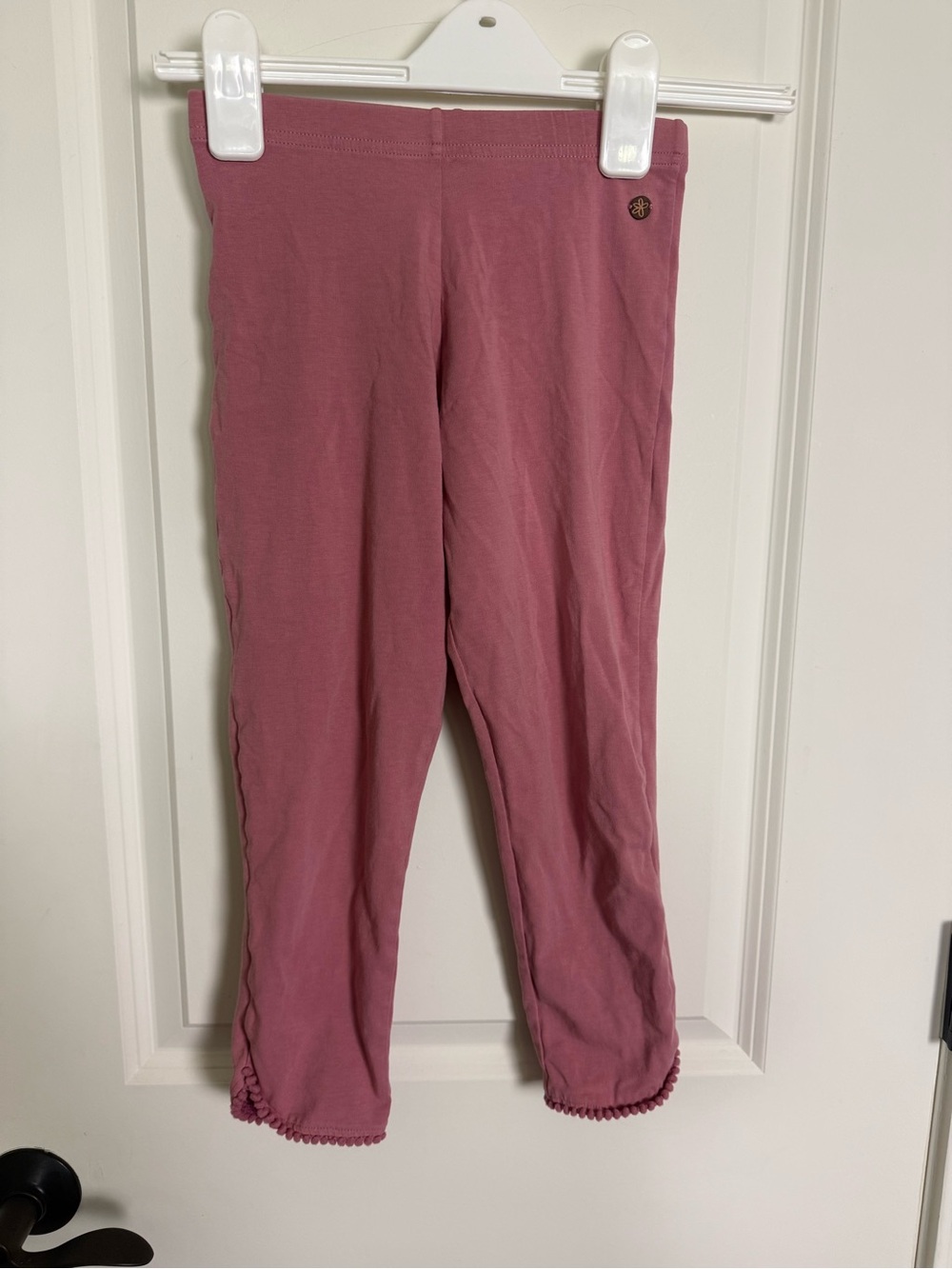 Matilda Jane Rose-Pink Cotton Stretch Leggings with Picot Trim